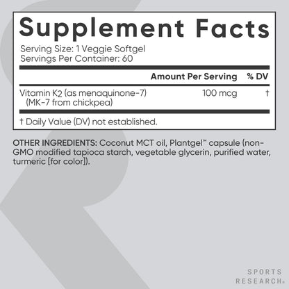 Vitamin K2 as MK7 with Coconut Oil