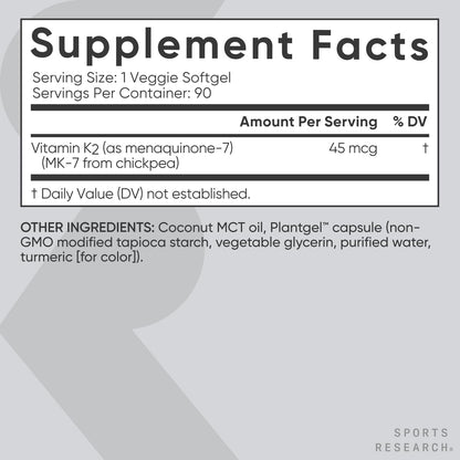 Vitamin K2 as MK7 with Coconut Oil
