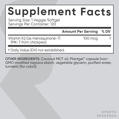 Vitamin K2 as MK7 with Coconut Oil