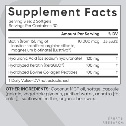 Biotin with Organic Coconut Oil