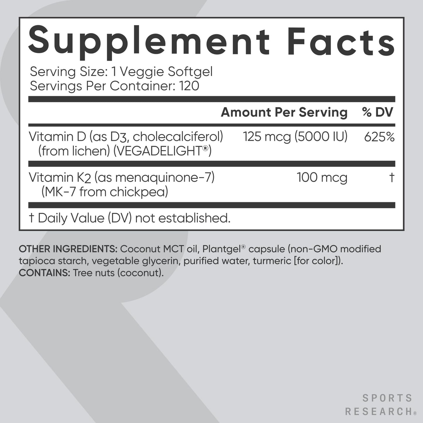 Vitamin D3 + K2