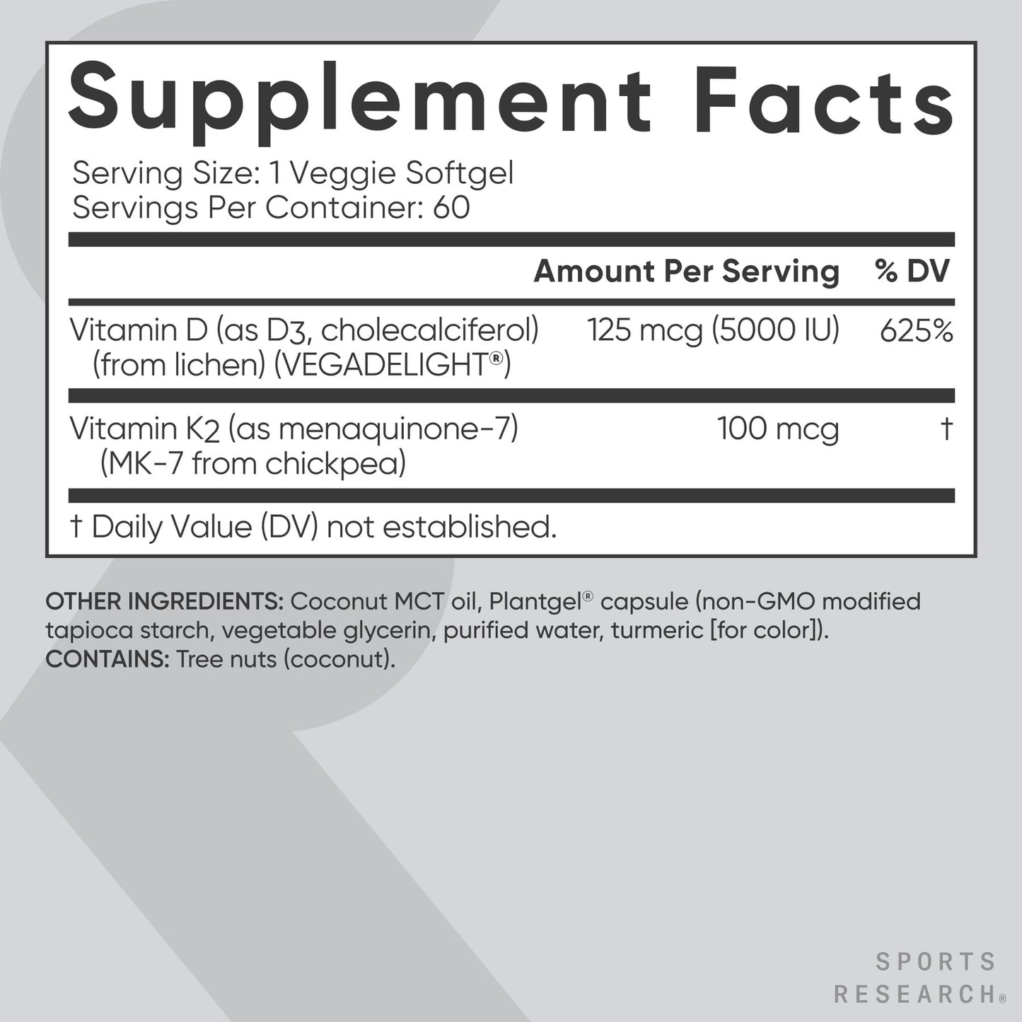 Vitamin D3 + K2