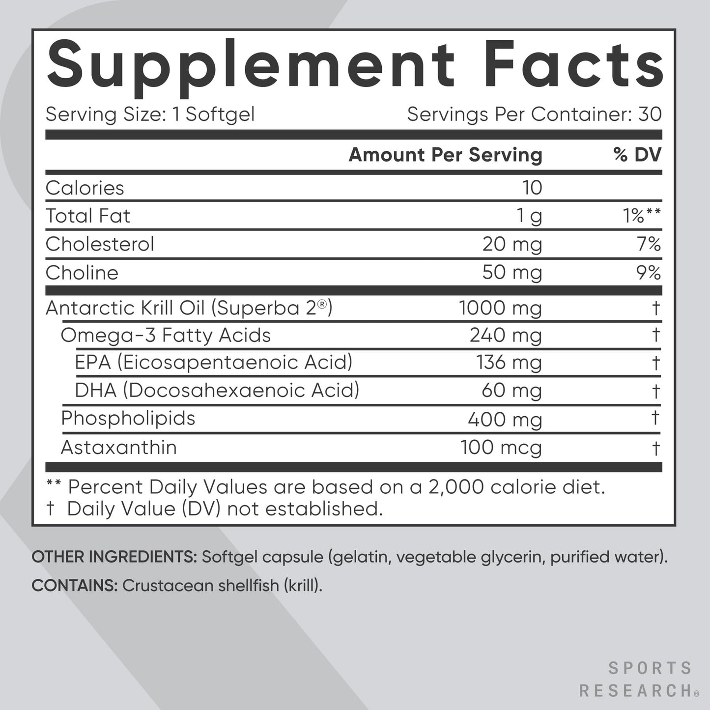 Omega-3 Antarctic Krill Oil Softgels
