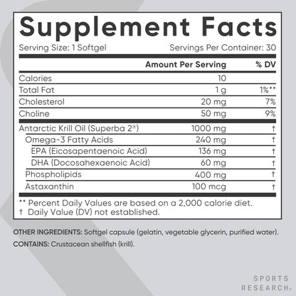 Omega-3 Antarctic Krill Oil Softgels