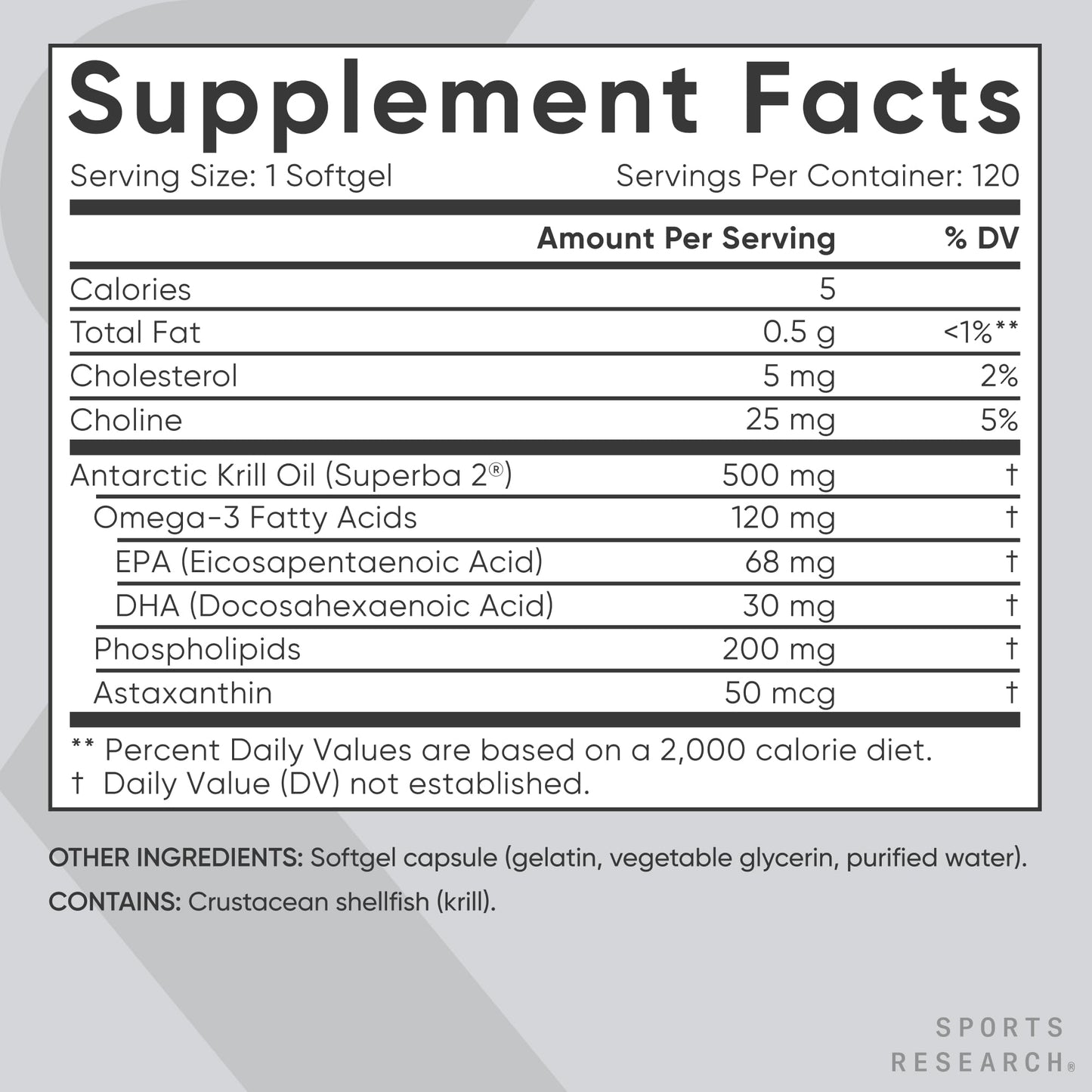 Omega-3 Antarctic Krill Oil Softgels
