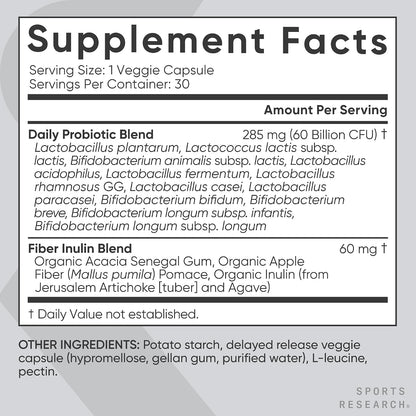 Probiotic 60 Billion (30 veggie capsules)